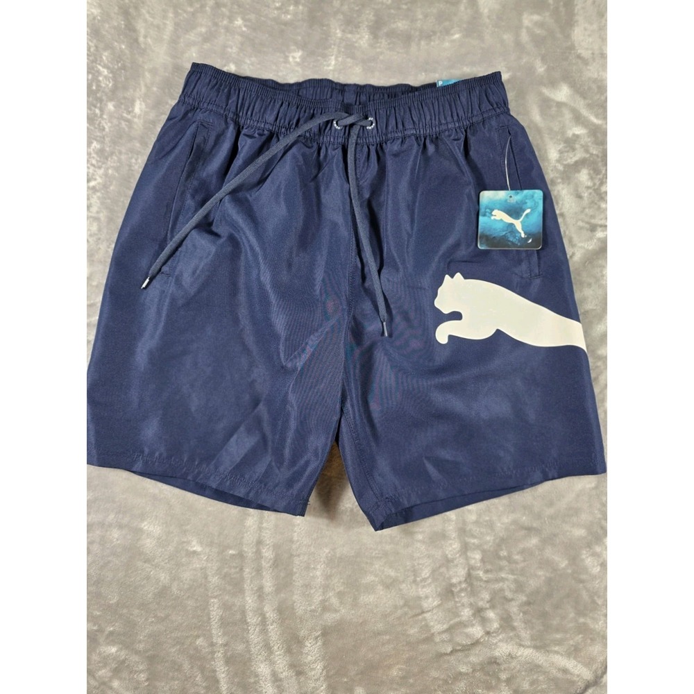NWT PUMA Regular Fit Swim Trunks‎ w/Liner & pockets 8" Inseam NEW sz Small